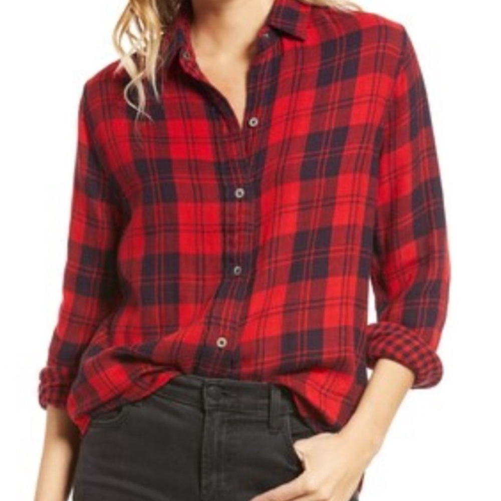 Faherty Reversible Button Down Flannel Xs - image 1